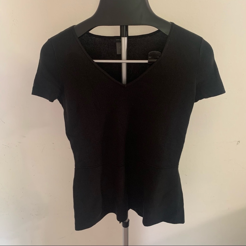 Ann Taylor Black Sweater Shirt XS